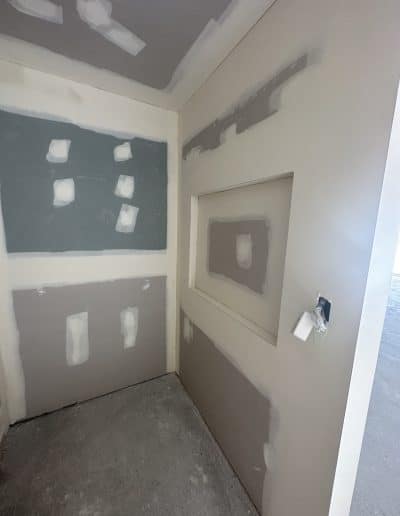 Refurbishment in progress - internal corner section - Renovate Construction